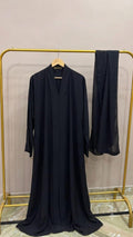 Plain basic kimono abaya - Dubai imported fabric | Front close daily wear